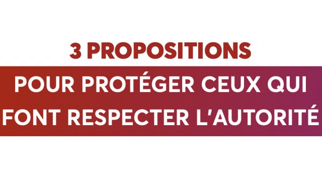 "Il est urgent de protéger ceux qui font respecter l’autorité" Le Point